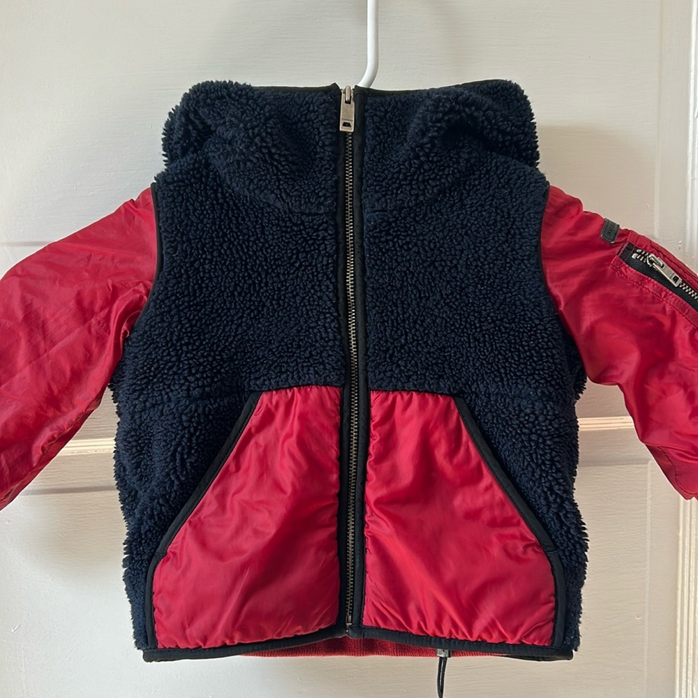 Burberry kasper two toned winter coat 12 months